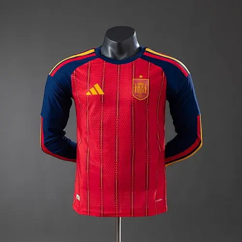 Camisetas España 2026 Local Manga Larga Versión Jugador S-4XL8