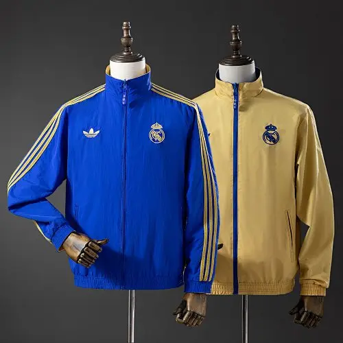 Chaqueta cortavientos reversible del Real Madrid - Azul y amarillo S-XXL11