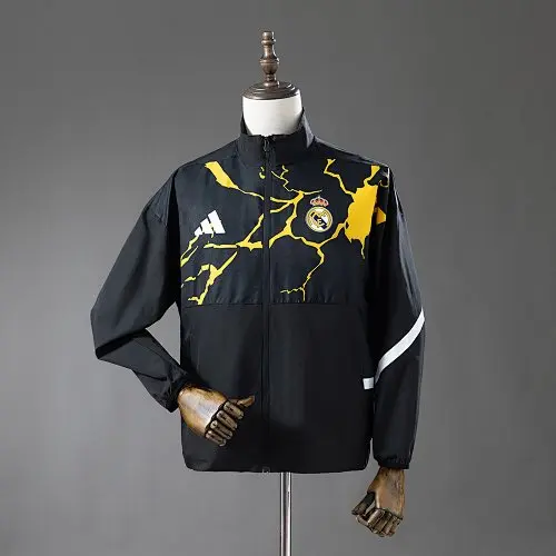 Real Madrid 25/26 Vengadores - Cortavientos Pre-Partido (Negro) S-3XL9