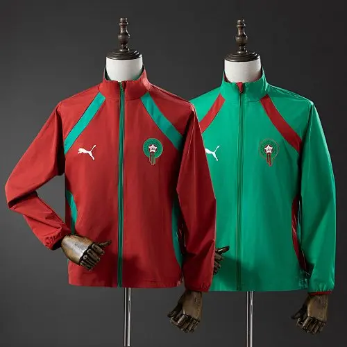 Chaqueta Cortavientos Reversible Marruecos 2026 - Rojo y Verde S-3XL11